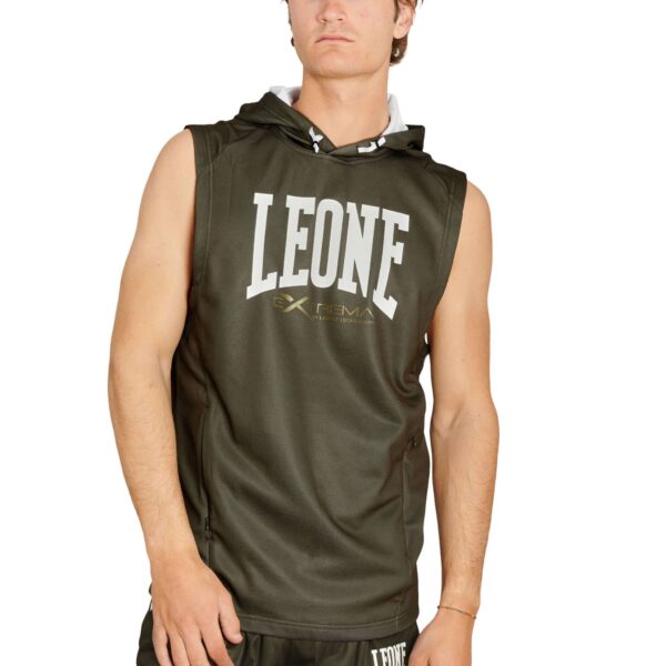 Sudadera sin mangas y capucha "LOGO ABX110" Oliva