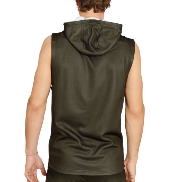 Sudadera sin mangas y capucha "LOGO ABX110" Oliva - Imagen 2